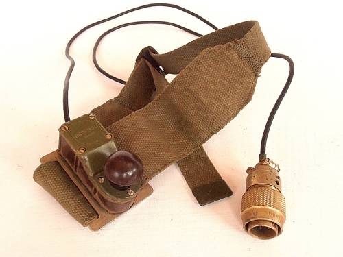 Vintage army military McMurdo morse key radio receiver transceiver with plug and webbing