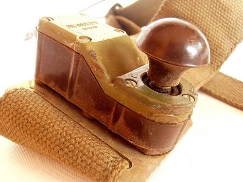 Vintage army military McMurdo morse key radio receiver transceiver with plug and webbing