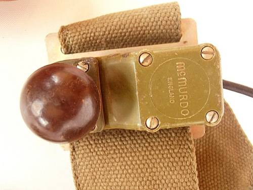 Vintage army military McMurdo morse key radio receiver transceiver with plug and webbing