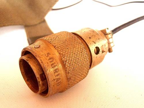 Vintage army military McMurdo morse key radio receiver transceiver with plug and webbing