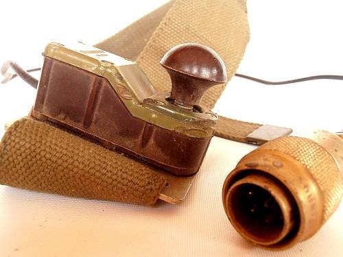 Vintage army military McMurdo morse key radio receiver transceiver with plug and webbing