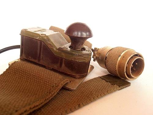 Vintage army military McMurdo morse key radio receiver transceiver with plug and webbing