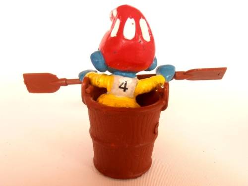 Vintage Smurfs figure, Smurf paddling in bucket, Shipping will only be charged once!