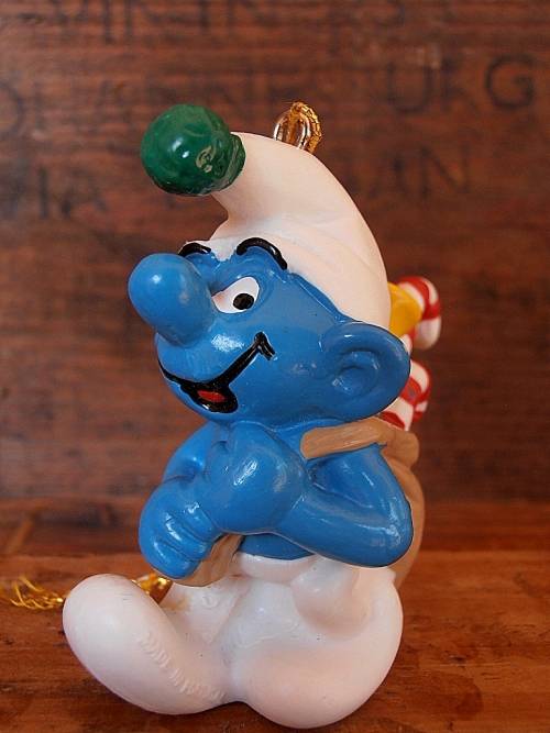 51904 Smurf w. Toy Sack Christmas Smurf, Vintage Smurfs figure, Shipping will only be charged once!
