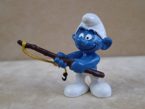 20101 Angler Smurf, vintage Smurfs figure. Shipping will only be charged once!