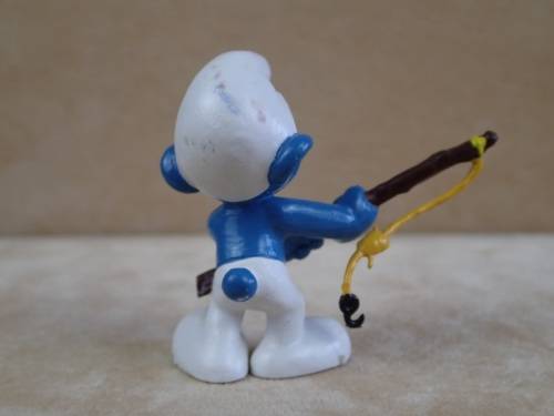 20101 Angler Smurf, vintage Smurfs figure. Shipping will only be charged once!
