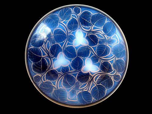 1930's Art Deco OPALESCENT GLASS BOWL, France