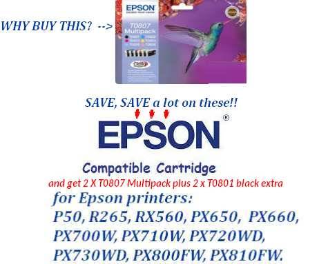 Epson compatible ink cartridges WOW!!! 14 pack T807 (T0801-T0806)