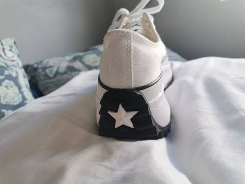 Ladies Converse Platform Canvas Sneaker Size 7