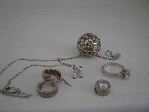 Job lot of silver jewellery 7 pieces