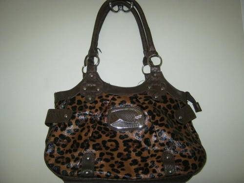 Pre-owned Guess Leopard print handbag (med-large)
