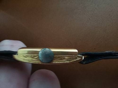 Antique ladies wristwatch 18kt gold face