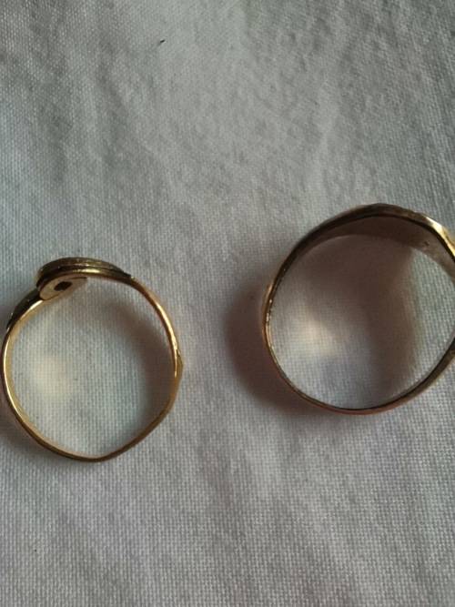 Antique Rings x 2 Gold (Possibly Circa 1920`s or earlier)
