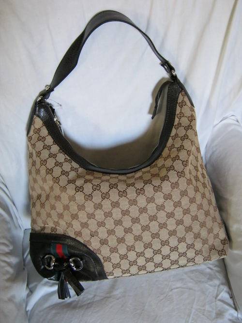 Tan GUCI handbag - large