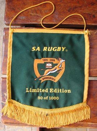 Limited Edition Springbok Rugby Pennant