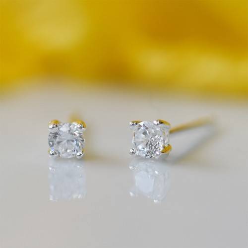 Sterling Silver Cubic zirconia Stud earrings