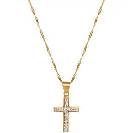 9ct Yellow Gold Cross Necklace
