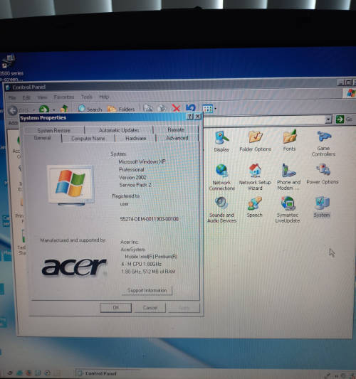 Acer Travelmate 281X Laptop Model MS2132