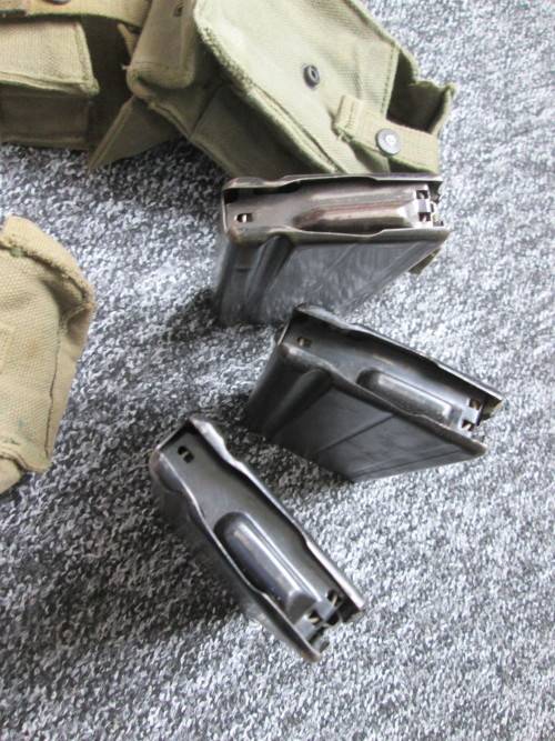 Used SADF   R1  rifle  magazines with  pouches