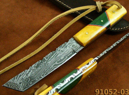 Handmade Damascus Steel Tanto Knife