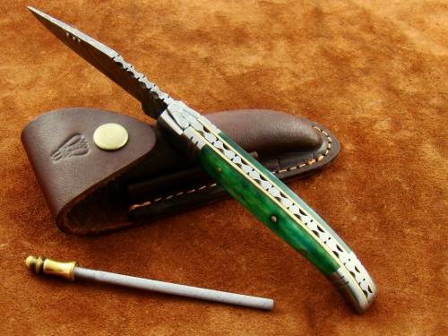 Handmade Damascus Steel Folding Knife