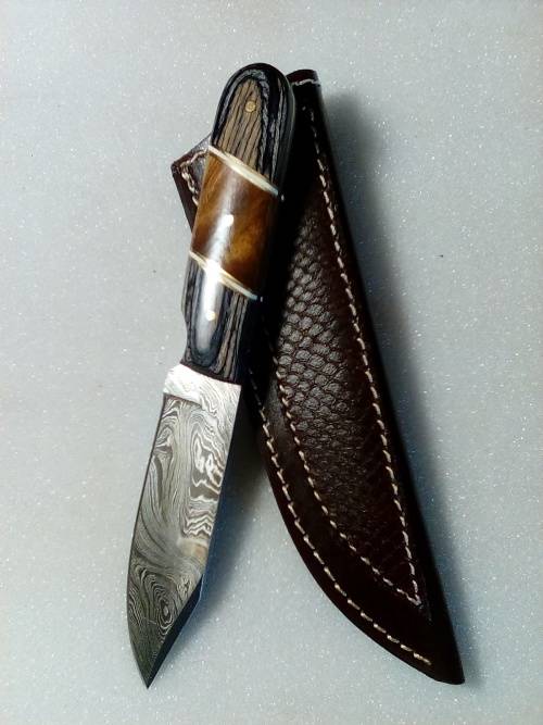 Small Hand Made Damascus Steel Knife
