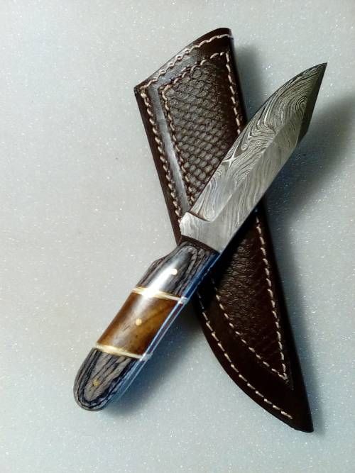 Small Hand Made Damascus Steel Knife