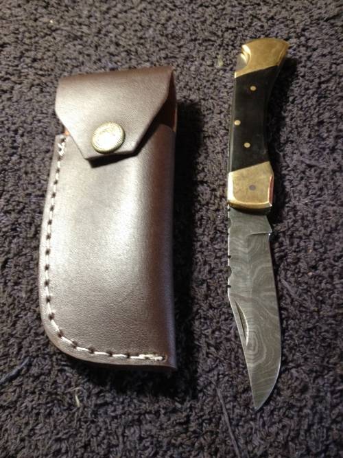 Hand Made Damascus Steel Folding Knife