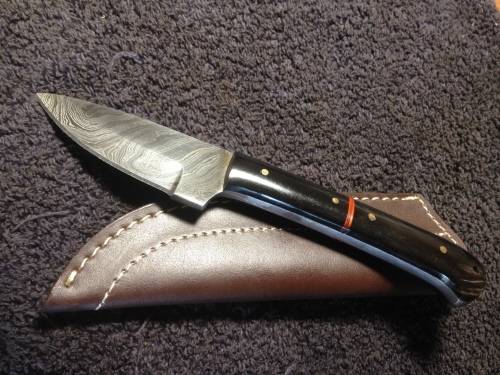 Hand Made Damascus Steel Skinning Knife