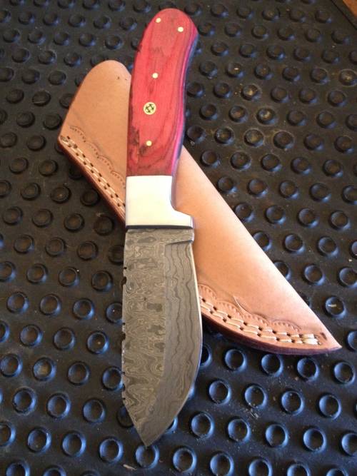 Handmade Damascus Steel Hunting Knife !!!