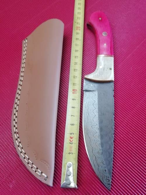 HANDMADE DAMASCUS STEEL HUNTING KNIFE !!!