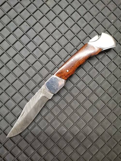 HANDMADE DAMASCUS STEEL FOLDING KNIFE !!!