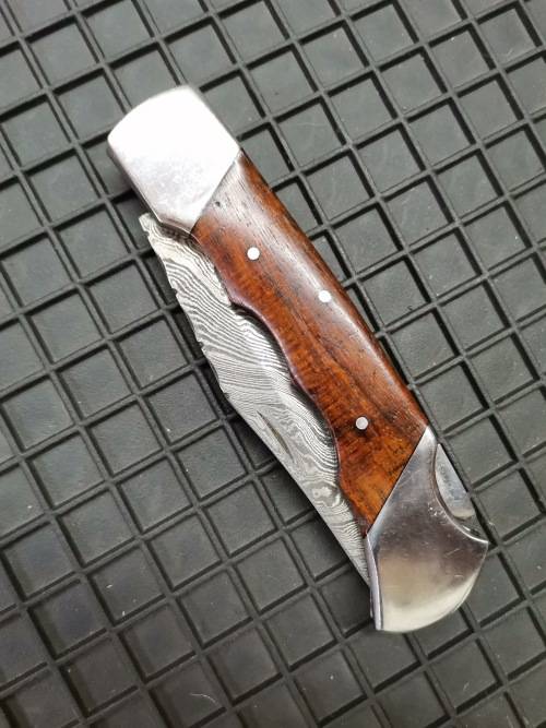 HANDMADE DAMASCUS STEEL FOLDING KNIFE !!!