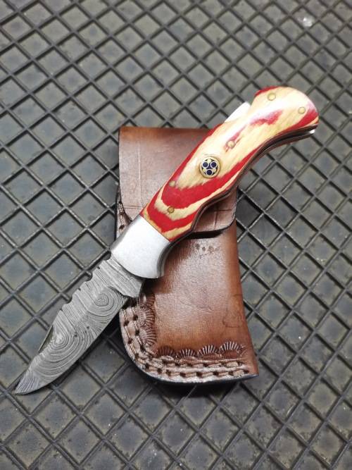 HANDMADE DAMASCUS STEEL FOLDING KNIFE