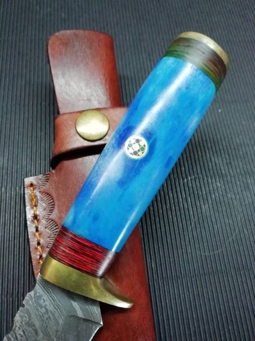 HANDMADE DAMASCUS STEEL HUNTING KNIFE !!!