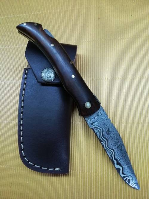 HANDMADE DAMASCUS STEEL FOLDING KNIFE !!!