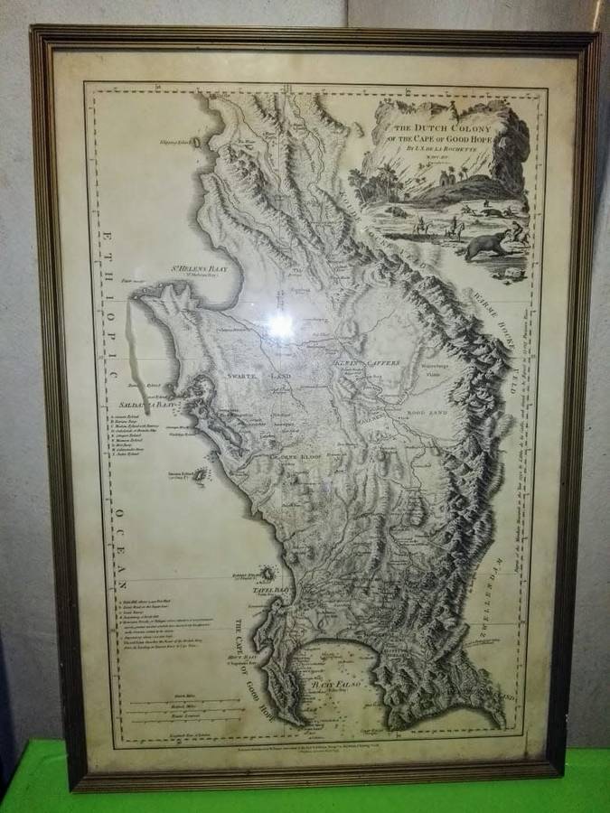 Antique Map of The Dutch Colony of the Cape of Good Hope 1795