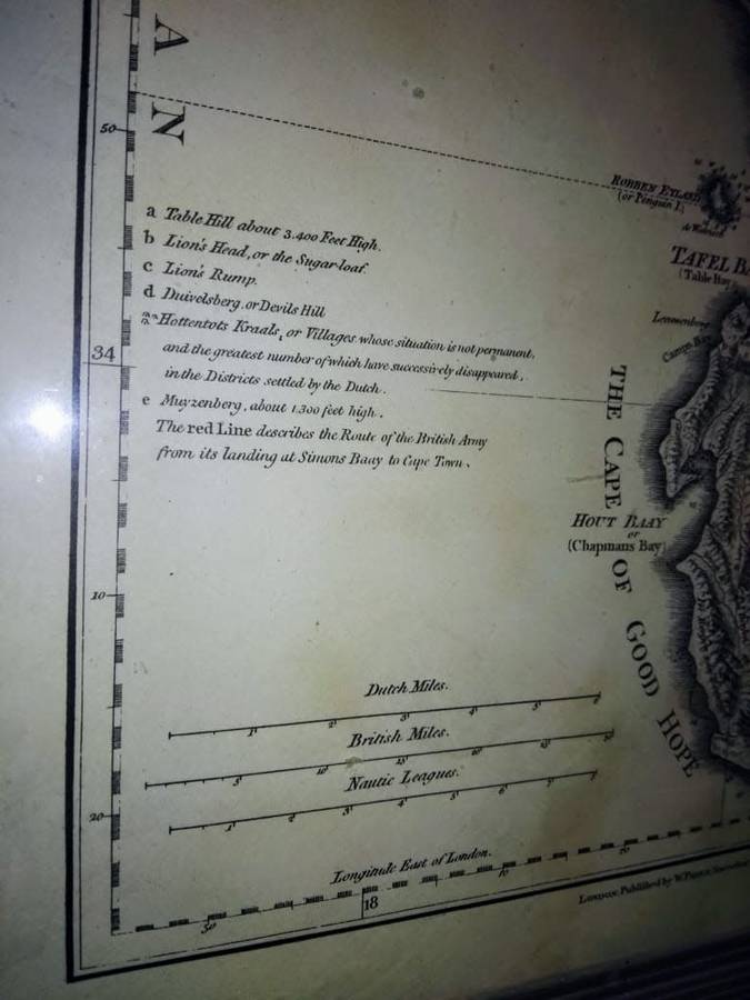 Antique Map of The Dutch Colony of the Cape of Good Hope 1795