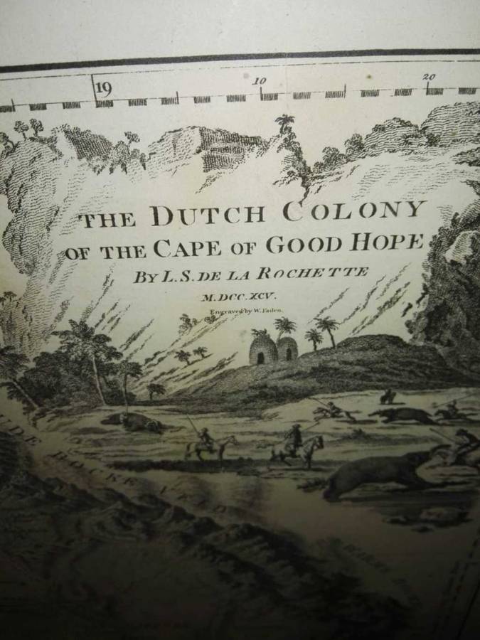 Antique Map of The Dutch Colony of the Cape of Good Hope 1795