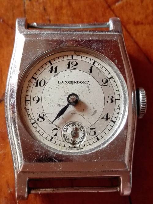 VINTAGE LANGENDORF MENS WATCH FOR RESTORATION