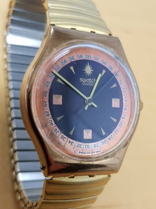 VINTAGE 1991 MEN'S SWATCH WATCH- WORKING CONDITION