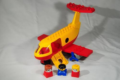 Vintage LEGO Duplo Airplane and figures