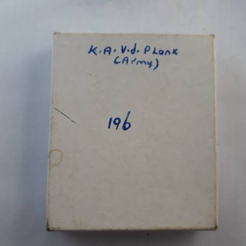 SOUTH AFRICA JOHN CHARD DECORATION  NUMBER. No.196 TO K.A.VANDERPLANK ROYAL CYPHER