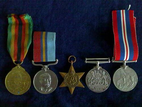 RHODESIA/ZIMBABWE 2WW GROUP OF 5 MEDALS