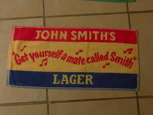 Bar towel -looks lovely on your bar top - very collectable -John Smiths Lager Beer