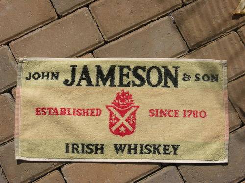 Bar towel - Looks great on your bar top.Jameson Irish Whiskey New - Rare and  very collectable