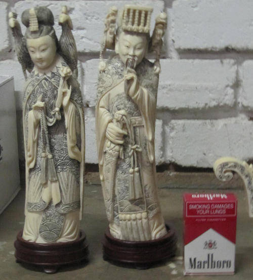 Antique Chinese Ivory - Emperor & Empress