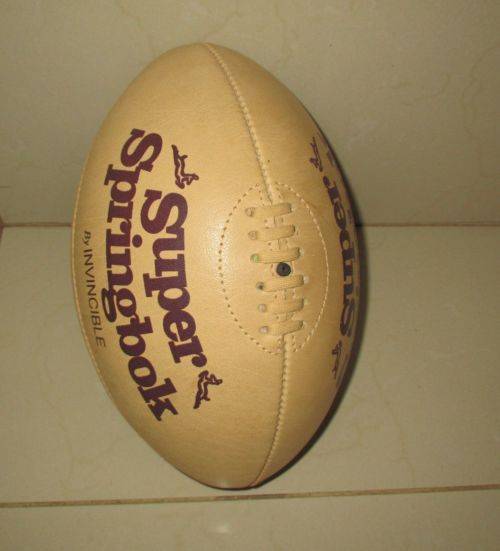"Super Springbok" Leather Rugby Ball - Replica