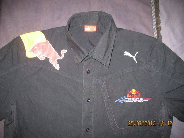 Sebastian Vettel Signed Red Bull Pitcrew Shirt