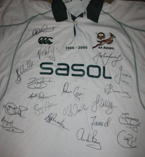 Springbok Commemorative Jersey Signed by Team 2006